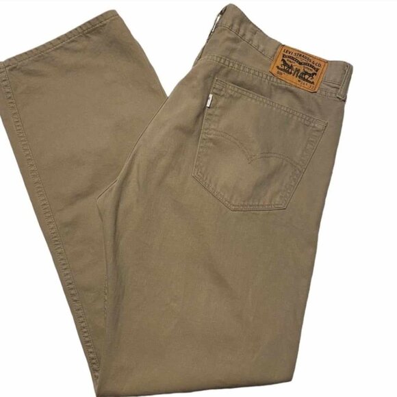 Levi’s 505 Khaki Jeans Size 36 X 32 - Picture 1 of 5